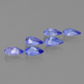 Pedras preciosas de tanzanita azul natural de 2,02 ct, formato de pêra, VS