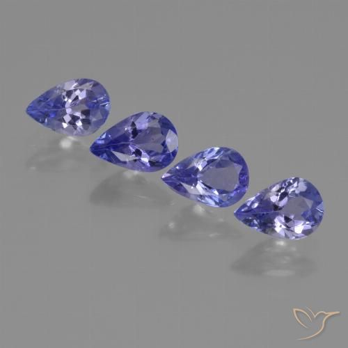 1.41ctw Natural Violeta Azul Tanzanita, Formato de pêra, VS