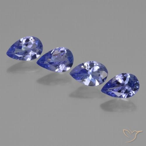 1.40ctw Natural Violeta Azul Tanzanita, Formato de pêra, VS