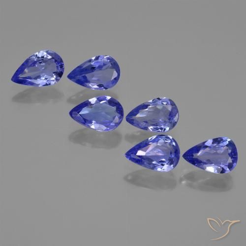 Pedras preciosas de tanzanita azul natural de 2,29 ct, formato de pêra, VS