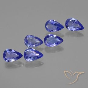 Pedras preciosas de tanzanita azul natural de 2,29 ct, formato de pêra, VS
