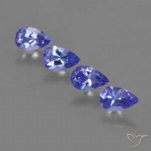 1.48ctw Natural Azul Violeta Intenso Tanzanita, Formato de pêra, VS