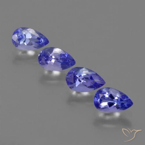 1.70ctw Natural Azul Violeta Intenso Tanzanita, Formato de pêra, VS