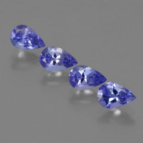 Pedras preciosas de tanzanita azul natural de 1,78 ct, formato de pêra, VS