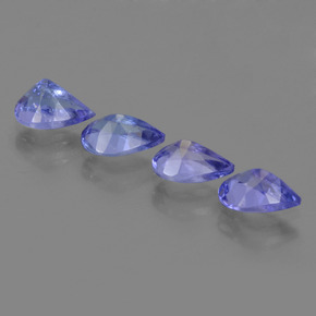 Pedras preciosas de tanzanita azul natural de 1,78 ct, formato de pêra, VS