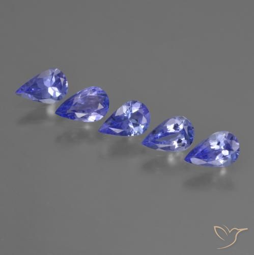 1.48ctw Natural azul intenso Tanzanita, Formato de pêra, VS