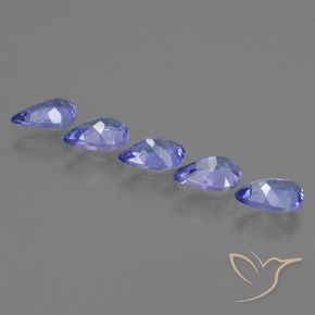 Pedras preciosas de Tanzanita Violeta Azul natural de 2.19 ct, Formato de pêra, VS