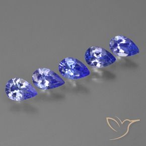 Pedras preciosas de Tanzanita Azul Violeta Profundo natural de 1.94 ct, Formato de pêra, VS
