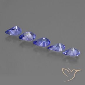Pedras preciosas de Tanzanita Azul Violeta Profundo natural de 1.94 ct, Formato de pêra, VS