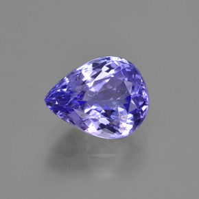 Tanzanita violeta natural 2,35ct, formato de pêra, VS-SI