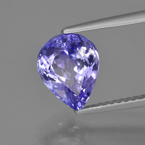 Tanzanita violeta natural 2,35ct, formato de pêra, VS-SI