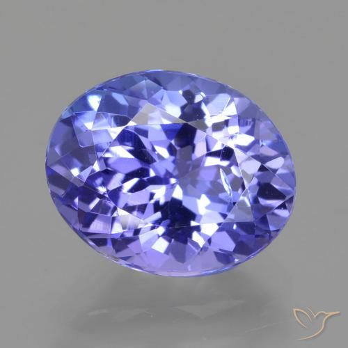 Tanzanita azul de 2,88 quilates, corte oval de 9,8 x 7,9 mm da Tanzânia, Photo A