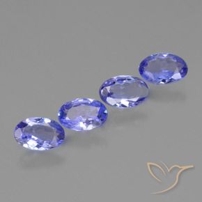 Pedras preciosas de Tanzanita Azul profundo natural de 1.43 ct, oval, VS