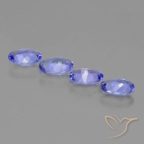 Pedras preciosas de Tanzanita Azul profundo natural de 1.43 ct, oval, VS