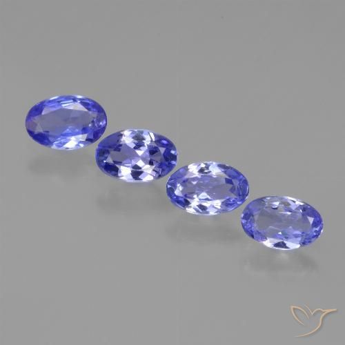 1.58ctw Natural azul intenso Tanzanita, oval, VVS-VS