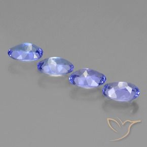 Pedras preciosas de Tanzanita Azul elétrico natural de 1.75 ct, oval, VS