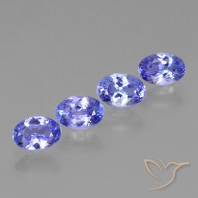 Pedras preciosas de Tanzanita Violeta Azul natural de 1.91 ct, oval, VVS-VS