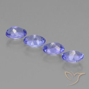 Pedras preciosas de Tanzanita Violeta Azul natural de 1.91 ct, oval, VVS-VS