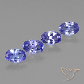 Pedras preciosas de Tanzanita Azul médio natural de 1.81 ct, oval, VVS-VS