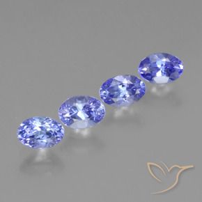 Pedras preciosas de Tanzanita Azul profundo natural de 1.85 ct, oval, VVS-VS
