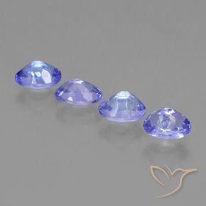 Pedras preciosas de Tanzanita Azul profundo natural de 1.85 ct, oval, VVS-VS