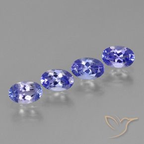 Pedras preciosas de Tanzanita azul intenso natural de 1.83 ct, oval, VVS-VS