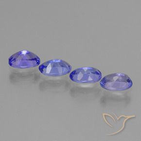 Pedras preciosas de Tanzanita azul intenso natural de 1.83 ct, oval, VVS-VS