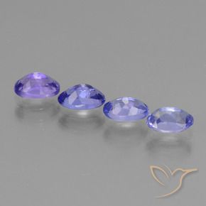 Pedras preciosas de Tanzanita Azul Violeta Intenso natural de 1.86 ct, oval, VVS-VS
