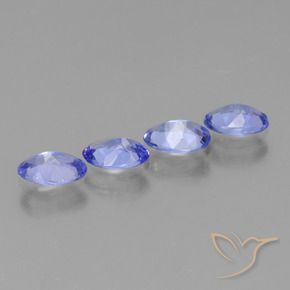 Pedras preciosas de Tanzanita Violeta Azul natural de 1.58 ct, oval, VS