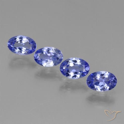 Pedras preciosas de Tanzanita Azul Violeta Intenso natural de 2.02 ct, Corte Oval, VS