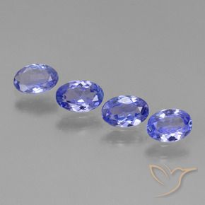 Pedras preciosas de Tanzanita Azul Violeta Intenso natural de 1.64 ct, oval, VVS-VS