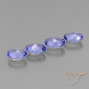 Pedras preciosas de Tanzanita Azul Violeta Intenso natural de 1.64 ct, oval, VVS-VS