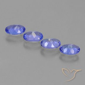 Pedras preciosas de tanzanita azul natural de 2,08 ct, corte oval, VVS-VS