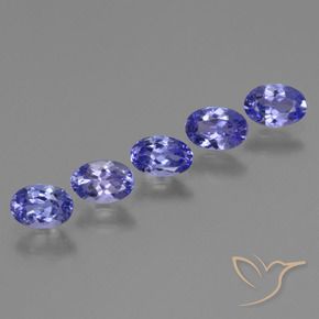 Pedras preciosas de Tanzanita Azul Violeta Intenso natural de 2.01 ct, oval, VVS-VS