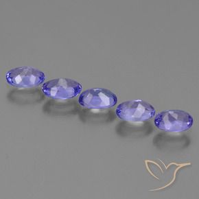 Pedras preciosas de Tanzanita Azul Violeta Intenso natural de 2.01 ct, oval, VVS-VS