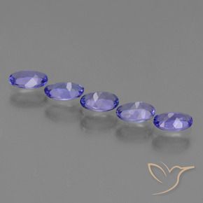 Pedras preciosas de tanzanita azul natural de 1,69 ct, corte oval, VVS-VS