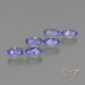 Pedras preciosas de Tanzanita Azul Violeta Intenso natural de 2.18 ct, Corte Oval, VS