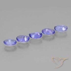 Pedras preciosas de Tanzanita Azul Violeta Intenso natural de 2.37 ct, oval, VS