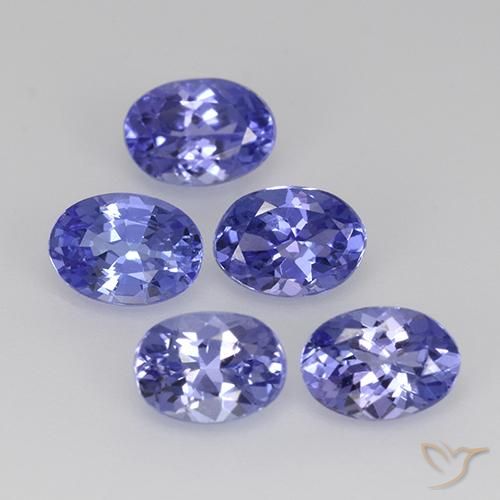 Pedras preciosas de Tanzanita Violeta Azul natural de 2.41 ct, oval, VS
