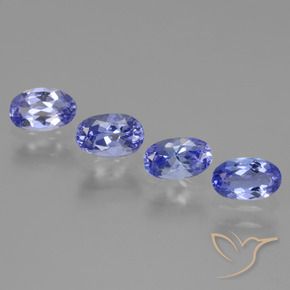 Pedras preciosas de Tanzanita Azul Violeta Intenso natural de 1.98 ct, oval, VS