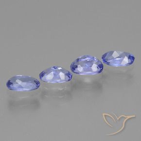 Pedras preciosas de Tanzanita Azul Violeta Intenso natural de 1.98 ct, oval, VS