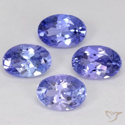 Tanzanita azul de 2,28 quilates, corte oval de 6 x 4,2 mm da Tanzânia, Photo A