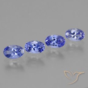 Pedras preciosas de Tanzanita Azul Violeta Profundo natural de 1.95 ct, oval, VS