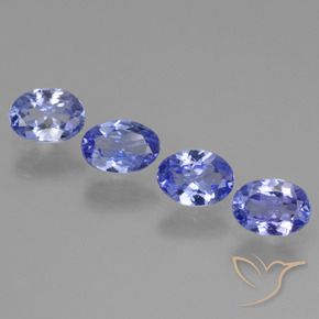 Pedras preciosas de Tanzanita Azul Violeta Intenso natural de 2.21 ct, oval, VS