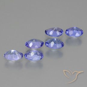 Pedras preciosas de Tanzanita Azul Violeta Intenso natural de 2.44 ct, oval, VVS-VS