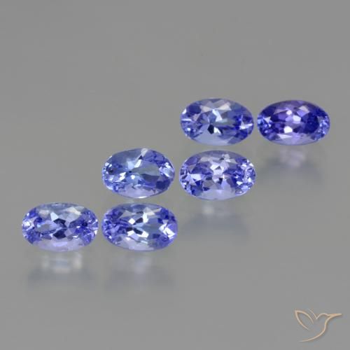 Pedras preciosas de tanzanita azul natural de 2,95 ct, corte oval, VS