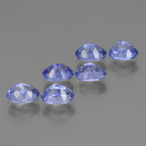 Pedras preciosas de tanzanita azul natural de 3,39 ct, corte oval, VVS-VS