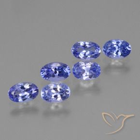 Pedras preciosas de Tanzanita Azul Roxo Profundo natural de 2.53 ct, oval, VVS-VS