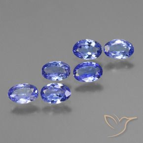 Pedras preciosas de Tanzanita azul intenso natural de 2.05 ct, oval, VVS-VS