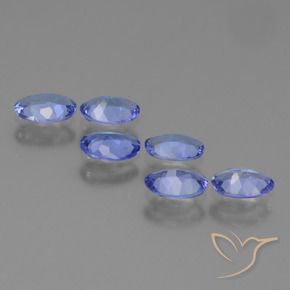 Pedras preciosas de Tanzanita azul intenso natural de 2.05 ct, oval, VVS-VS